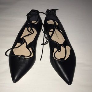 Loeffler Randall Ambra lace up flat shoes sz 6.5